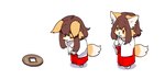 3_fingers anthro asian_clothing bottomwear bowing clapping clothing coin east_asian_clothing eyes_closed facial_tuft female fingers footwear fur geta hakama haori inner_ear_fluff japanese_clothing kemono miko_outfit mouth_closed multicolored_body praying red_bottomwear red_clothing red_hakama simple_background solo tail tan_body tuft two_tone_body white_body white_fur white_haori kame_3 canid canine fox mammal