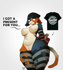 anthro belly big_breasts biped black_eyeshadow blush breasts clothing dialogue eyeshadow female genitals legwear makeup plump_labia slightly_chubby slightly_chubby_anthro slightly_chubby_female solo stockings text thick_thighs thigh_highs torn_clothing torn_legwear torn_stockings vulva wide_hips marblesoda epic_games fortnite meow_skulls domestic_cat felid feline felis mammal 2026 absurd_res english_text hi_res