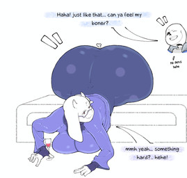anthro bent_over big_butt bone bottomwear bubble_butt butt clothing container cup dialogue drinking_glass duo eyewear female glass glass_container glass_cup glasses grin hoodie horn huge_butt long_ears long_sleeve_shirt male male/female red_eyes shirt skeleton skirt smile text topwear wine_glass blabo undertale_(series) sans_(undertale) toriel boss_monster_(undertale) humanoid mammal 2025 english_text hi_res