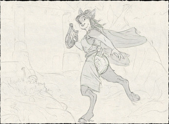 anthro clean_diaper clothed clothing diaper dress female fungus looking_at_viewer looking_back lyre musical_instrument plant plucked_string_instrument running solo string_instrument tree wearing_diaper fillyfables faun hi_res monochrome