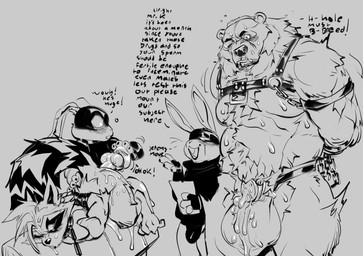 4_fingers ahegao anal anal_masturbation anal_orgasm anal_penetration animal_dildo animal_genitalia animal_sex_toy anthro anthro_on_anthro anthro_penetrated anthro_penetrating anthro_penetrating_anthro anthro_penetrating_male arms_bound_behind_back arms_tied aroused aroused_male balls bdsm bear_ears belly big_balls big_belly big_ears big_tail biped black_latex blush blush_lines bodily_fluids bodysuit bondage bondage_bench bondage_gear bondage_gear_only bondage_harness bottomless bound bound_anthro bound_arm bound_male bound_neck bound_to_object breeding_mount breeding_slave buckteeth butt butt_grab canine_dildo chain chain_bondage chained chastity_belt chastity_cage chastity_device chastity_device_only chest_harness claws clipboard clothed clothing collar cuff_(restraint) cum cum_drip cum_while_penetrated cumshot dialogue digitigrade dildo dildo_in_ass dildo_insertion dripping dripping_lube drool_on_chin drooliing drooling ejaculation excessive_bodily_fluids excessive_fluids excessive_genital_fluids excessive_precum excessive_sweat extremely_aroused eye_roll eyebrows facial_markings feet finger_claws fingers fluffy fluffy_tail forced_arousal fucked_silly fur fur_markings genital_fluids genital_outline genitals group hair hand_on_butt handpaw hands-free hands_behind_back hands_tied harness head_markings headgear headwear holding_butt holding_clipboard holding_object huge_balls in_heat involuntary_orgasm jockstrap latex latex_bodysuit latex_clothing latex_harness latex_headwear latex_jockstrap latex_mask latex_skinsuit latex_topwear latex_underwear leaking_lube long_ears long_tail looking_aroused looking_at_another looking_pleasured lube lube_covered lube_drip lube_from_ass lube_on_butt lube_on_dildo lube_on_object lube_on_sex_toy lube_on_tail lubed lubed_dildo lubed_sex_toy lubed_up lying male male/male male_anthro male_penetrated male_penetrating male_penetrating_male male_wearing_chastity mane mane_hair markings mask masturbation metal_chastity_cage mostly_clothed mostly_nude nude nude_anthro nude_male object_in_ass object_penetration on_front open_mouth orgasm orgasm_face overweight overweight_male pawpads paws penetration plantigrade precum precum_drip precum_on_chastity_device precum_through_chastity_cage precum_through_chastity_device restraints saliva saliva_string sex sex_toy sex_toy_in_ass sex_toy_insertion sharp_teeth sheath short short_ears short_fur simple_background skinsuit slightly_chubby slightly_chubby_anthro slightly_chubby_male small_ears snout standing submissive submissive_male sweat sweatdrop sweaty_belly sweaty_body sweaty_face sweaty_head sweaty_legs sweaty_thighs tail tall teeth text thick_tail three-quarter_view tight_clothing toe_claws topwear torogao tuft underwear ursine_ears ursine_genitalia wearing_chastity_cage wearing_chastity_device concosive guardians_of_the_galaxy marvel kuruk_(character) rocket_raccoon bear brown_bear grizzly_bear lagomorph leporid mammal procyonid rabbit raccoon ursidae ursine 2025 absurd_res digital_drawing_(artwork) digital_media_(artwork) english_text hi_res sketch