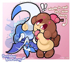 anthro big_diaper big_tail blue_feces blush blush_lines bodily_fluids border breath colored_feces diaper drooling duo embarrassed exclamation_point eyes_closed feces female food_feces gradient_background heart_(marking) heart_symbol held_by_tail held_upside_down huge_diaper leg_guard_peekage male male/female markings pawpads paws pooping saliva saliva_on_tongue saliva_string simple_background size_difference soiled_diaper soiling soiling_diaper sound_effects stink_fumes tail text tongue tongue_out tremble_spikes unclean_diaper unusual_feces used_diaper using_diaper vore_implied vowelless vowelless_sound_effect white_border wings fairyfudge dust:_an_elysian_tail nintendo pokemon mitzu_(fairyfudge) sky_(rainford_cloud) bat generation_6_pokemon mammal nimbat pokemon_(species) slurpuff artist_name digital_media_(artwork) hi_res trans_(lore) trans_woman_(lore)