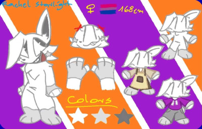 anthro clothed clothing female fur grey_body grey_fur grey_markings hoodie markings multicolored_body multicolored_fur open_mouth purple_clothing purple_hoodie purple_topwear simple_background smile solo standing star_(marking) teeth text topwear two_tone_body two_tone_fur white_body white_fur zaptor37 rachel_starlight lagomorph leporid mammal rabbit digital_media_(artwork) model_sheet
