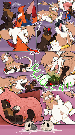 anthro belly bodily_fluids bodily_noises bone burping burping_in_face comparing comparing_penis death digestion extended_sound_effect fatal_vore feral forced fur genitals group internal male male/male male_pred male_prey measuring measuring_penis onomatopoeia open_mouth oral_vore partially_inside penis rumbling_stomach saliva same_size_vore skull sound_effect_variant sound_effects text trio unwilling_prey vore toadie european_mythology greek_mythology mythology lazarus_(lazarusphx) avian dragon furred_dragon furred_scalie gulonine mammal marten mustelid musteline mythological_avian mythological_bird mythological_creature mythological_firebird mythological_scalie phoenix pine_marten scalie absurd_res comic hi_res