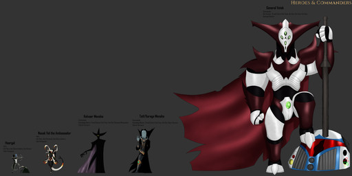 1_eye 4_eyes 6_arms ambiguous_gender anthro armor arrow_(weapon) assassin balancing battle_damage biopunk black_body black_scales blood blood_stain blue_armor blue_body blue_metal blue_skin blue_visor bodily_fluids bone bow_(weapon) broken_glass burning_eyes cape carapace chain claws cloak clothing codpiece crab_claw cuirass cuisse dark_cloak digitigrade dog_tags earhole exoskeleton facial_markings finger_claws fist flesh_clothing for_a_head frown frowning_at_viewer fungus gambeson gauntlets gem gesture giant_weapon glass glistening glistening_armor gloves glowing glowing_eyes gold_(metal) gold_armor gradient_body greaves green_body green_eyes green_gem green_light green_scales group hair hand_gesture handwear head_markings headgear helmet hero holding_melee_weapon holding_object holding_sword holding_weapon hooves horror_(theme) leader lights long_body long_tail longsword looking_at_viewer lore machine macro magic_user male mandibles mane mane_hair markings mecha melee_weapon menacing_aura military moss mouthless multi_arm multi_eye multi_limb mushroom neck_guard ominous on_one_leg orange_body orange_eyes orange_scales organic_armor pauldron pincers plackart plant poleyn ranged_weapon raptorial_(anatomy) red_armor red_cape red_clothing rerebrace robotic_head rock sabatons sabre_(weapon) scales seashell segmented_body sharp_tail sharp_teeth shell shell_armor shimmering size_difference slim smile smiling_at_viewer soldier spade_tail spiked_armor spikes spots spotted_body spurs standing stinger stinger_tail striped_body striped_markings striped_tail stripes suit sword tail tail_markings teeth tentacles text unusual_anatomy unusual_fingers vambrace vein visor visor_helmet warrior weapon white_armor white_body white_eyes white_metal white_scales wire yellow_body yellow_eyes yellow_scales davespaceman eververse gigeresque_(genre) lovecraftian_(genre) general_votok_(davespaceman) hsergal_(davespaceman) kolvaer_mensha_(davespaceman) nausk_vel_the_ambassador_(davespaceman) teth'karaga_mensha_(davespaceman) alien animal_head animal_humanoid animate_inanimate arthropod asterozoan cephalopod coleoid demigod echinoderm eel eldritch_being eldritch_humanoid fish humanoid hybrid living_machine living_weapon marine mollusk octopodiform octopus reptile satyr scalie scalie_humanoid shroud_killer snake starfish absurd_res hi_res nonbinary_(lore)