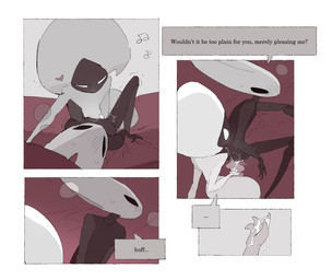 anthro bedroom biped black_body black_eyes blush blush_lines bodily_fluids border detailed_background dialogue duo empty_eyes eye_contact female female/female female_anthro female_humanoid fingering fingering_partner genital_fluids genitals grey_vulva heart_symbol humanoid_on_anthro inside looking_at_another looking_at_partner lying mouthless musical_note musical_symbol nude on_back on_side sex speech_bubble sweat sweatdrop symbol talking_to_another talking_to_partner text vaginal_fluid_string vaginal_fluids vaginal_fluids_on_ground vaginal_fluids_on_hand vulva white_body white_border white_eyes justdog hollow_knight:_silksong hollow_knight_(franchise) team_cherry hornet_(hollow_knight) lace_(hollow_knight:_silksong) arthropod humanoid 2025 comic digital_drawing_(artwork) digital_media_(artwork) english_text hi_res