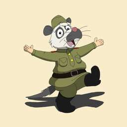 anthro biped black_body bottomwear clothing hat headgear headwear male open_mouth pants shirt simple_background solo standing topwear white_body piothecloudrat cloud_rat mammal northern_luzon_cloud_rat rodent 1:1 2026 hi_res