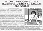 anthro convention dialogue female group hands_on_table male news news_article newspaper suspicious text str8aura-no-not-that-one jimmy_webcomicwriter zig_zag human mammal english_text hi_res