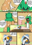 6_panel_comic ambiguous_gender anthro bandage beak bed black_text brown_eyes dialogue door duo ellipsis feet furniture grass high-angle_view looking_at_another motion_lines name_drop on_bed open_mouth orange_eyes plant pupils question_mark rear_view red_pupils side_view sound_effects speech_bubble talking_to_another talons text toes tongue walking white_sclera white_text sawlamander nintendo pokemon pokemon_mystery_dungeon spike_chunsoft decidueye generation_4_pokemon generation_7_pokemon pokemon_(species) riolu 2025 colored comic english_text hi_res