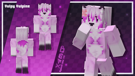 anthro breasts cute_pose female fur gaming good_girl hair pink_body pink_eyes pink_fur pink_hair solo tail ryandrake microsoft minecraft mojang xbox xbox_game_studios vulpy_vulpine canid canine fox mammal true_fox 16:9 2025 3d_(artwork) digital_media_(artwork) hi_res pixel_(artwork) widescreen
