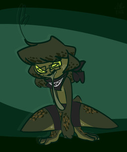 3_toes ahoge anthro black_bottomwear black_clothing black_kerchief black_shorts bottomwear clothed clothed_anthro clothed_male clothing crouching feet frog_pose front_view green_background green_body green_hair green_skin green_spots green_tongue hair kerchief long_tongue male male_anthro markings open_mouth pattern_background shorts simple_background solo spots spotted_body spotted_skin striped_background toes tongue topless yellow_eyes thefablednekos jett_(thefablednekos) amphibian frog 2020 digital_media_(artwork) hi_res