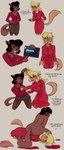 2021 absurd_res angry anthro background_character big_breasts blonde_hair breasts butt callie_briggs callmewritefag catfight catherine_york_(callmewritefag) clothed clothing colored_sketch comic dialogue digital_drawing_(artwork) digital_media_(artwork) domestic_cat duo english_text eyewear felid feline felis female female/female fight fur green_eyes hair hanna-barbera hi_res mammal mature_anthro mature_female nude open_mouth profanity shaded simple_background sitting sitting_on sitting_on_another sitting_on_back sketch smile swat_kats teeth text twitter unnamed_character