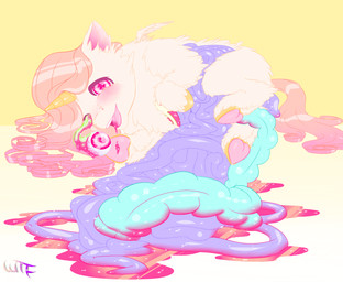 blood blood_on_tongue blush bodily_fluids candy_gore colored_blood crying eye_gouge eyeball female female_feral feral fur gore gore_focus gradient_background guts gutted hair hooves horn intestines looking_pleasured lying on_side organs pink_blood pink_eyes pink_hair pink_tail simple_background snuff solo tail tears tears_of_pleasure text tongue tongue_out unusual_blood unusual_bodily_fluids white_body white_fur white_wings wings yellow_hooves yellow_horn young young_female young_feral whatthefluff fluffy_pony mythology equid equine fluffy_pony_(species) mammal mythological_creature mythological_equine winged_unicorn artist_name digital_media_(artwork) flat_colors hi_res