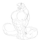 huge_muscle male open_mouth solo stagor55 reptile scalie snake 2015 monochrome sketch