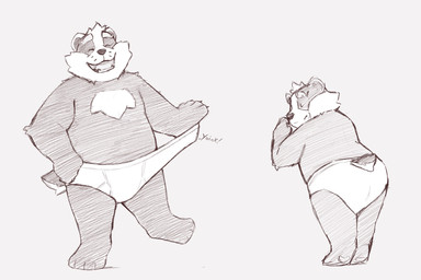 anthro barefoot belly biped black_text briefs briefs_only briefs_pull butt clothed clothing clothing_pull eyes_closed feet grey_text male monotone_briefs monotone_clothing monotone_underwear open_mouth open_smile overweight overweight_male pantsless pantsless_anthro pantsless_male sharp_teeth simple_background smile solo sound_effects standing teeth teeth_showing text tighty_whities tongue_showing topless topless_anthro topless_male underwear underwear_only underwear_pull waistband_pull whiskers white_briefs white_clothing white_underwear professor_fluff bradley_the_badger_(game) bradley_(bradley_the_badger) badger mammal mustelid musteline 2025 english_text hi_res