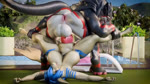 anthro anthro_on_anthro anthro_penetrated anthro_penetrating anthro_penetrating_anthro anus balls big_balls big_breasts big_butt big_penis black_body black_fur blue_hair blue_markings bodily_fluids breasts butt cum cum_drip cum_in_pussy cum_inside cum_on_belly cum_on_body cum_on_breasts dominant dominant_male dripping duo female female_penetrated fur genital_fluids genitals hair holding_both_legs holding_legs_up jcvaafterdark knot knotted_penis knotting lewdvampkittin male male/female male_penetrating male_penetrating_female markings penetration penis pool poolside red_body red_fur red_markings sex shark_tail size_difference spread_legs spreading thick_thighs water white_body white_fur babymoon sound_warning saryn_(srinon) tommy_(lanceazura) fish marine sergal shark 3d_(artwork) 3d_animation animated digital_media_(artwork) sound webm