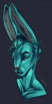 anthro fur hair looking_at_viewer male solo whiskers adeloo lagomorph leporid mammal rabbit bust_portrait portrait