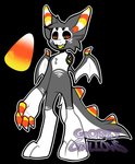 adopted_(lore) anthro bat big_hands candy candy_corn candy_corn_finger canid canine claws dessert digital_media_(artwork) digitigrade dragon ears_up fangz_the_bat-dragon finger_claws fingers fluffy fluffy_tail food fur grey_body grey_fur halloween holidays male mammal mythological_creature mythological_scalie mythology neck_tuft open_mouth orange_body orange_fur saintanist scalie signature simple_background smile solo tail text tuft white_body white_fur wings yellow_body yellow_fur