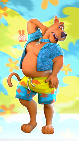 anthro asking_viewer belly black_spots blue_button-down_shirt blue_clothing blue_collar blue_shirt blue_topwear bottomwear brown_body clothing collar collar_tag digitigrade eyebrows male multicolored_bottomwear multicolored_clothing multicolored_shorts overweight overweight_male pecs potbelly raised_eyebrow shirt shorts solo spots topwear dollymolly323 epic_games fortnite fortnite:_battle_royale hanna-barbera scooby-doo_(series) scooby-doo scooby-doo_(fortnite) canid canine canis domestic_dog great_dane mammal mastiff molosser 3d_(artwork) 4k 9:16 absurd_res digital_media_(artwork) hi_res