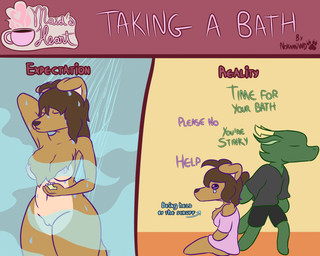 anthro big_breasts big_butt breasts butt chibi clothed clothing duo female fur genitals hair huge_butt male nipples nude short_hair simple_background text thick_thighs vulva wide_hips nokamiwd european_mythology mythology july_shepherd_(nokamiwd) kian_donavah_(nokamiwd) canid canine canis domestic_dog dragon mammal mythological_creature mythological_scalie scalie western_dragon 5:4 absurd_res digital_media_(artwork) english_text hi_res