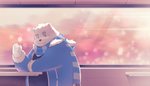 anthro clothing fur humanoid_hands inside kemono male overweight overweight_anthro overweight_male scarf solo sweater topwear white_body white_fur pzxecxq1b4s3n8p utau shirane_kan bear mammal polar_bear ursine 2021 hi_res