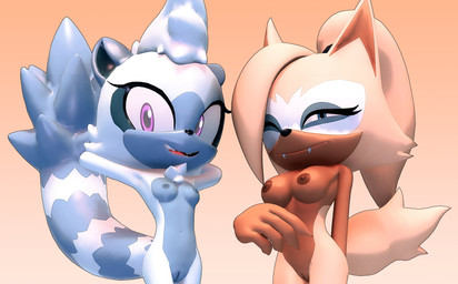 anthro blue_eyes breasts brown_body brown_fur brown_hair brown_nipples duo fangs female fur genitals grey_body grey_fur grey_nipples hair hands_behind_head looking_at_viewer medium_breasts navel nipples nude nude_anthro nude_female orange_background ponytail purple_eyes simple_background small_breasts smile tail teeth vulva white_body white_fur white_hair rarequinez idw_publishing sega sonic_the_hedgehog_(comics) sonic_the_hedgehog_(idw) sonic_the_hedgehog_(series) tangle_the_lemur whisper_the_wolf canid canine canis lemur mammal primate ring-tailed_lemur strepsirrhine wolf 2022 3d_(artwork) absurd_res digital_media_(artwork) hi_res source_filmmaker_(artwork)