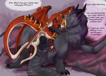 female feral jewelry knot male male/female sex size_difference text icy-marth mythology asche_(icy-marth) uzumati_(daedalus_darkblade) canid canine dragon drulttur felid feline hybrid mammal mythological_creature mythological_scalie scalie english_text