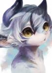 ambiguous_gender blue_body blue_fur fur horn kemono looking_at_viewer solo yellow_eyes rady-wolf mythology rufen domestic_cat dragon felid feline felis hybrid mammal mythological_creature mythological_scalie scalie hi_res