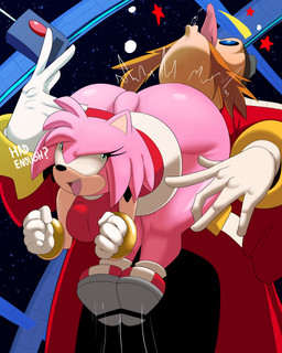 5_fingers anthro biped black_nose clothed clothing duo eyelashes facial_hair female fingers footwear male mustache open_mouth pink_body scrabble007 sega sonic_the_hedgehog_(series) amy_rose dr._eggman eulipotyphlan hedgehog mammal 2026 4:5 absurd_res digital_media_(artwork) hi_res