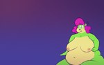 anthro belly big_belly big_breasts big_butt breasts butt eyelashes female fur green_body green_fur hair half-closed_eyes huge_breasts looking_at_viewer narrowed_eyes navel nipples nude obese obese_anthro obese_female open_mouth open_smile overweight overweight_anthro overweight_female pink_hair pounce smile solo plushclover clover_bearclaw bear mammal 16:10 2023 2d_animation animated short_playtime widescreen