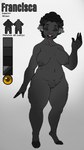 4k 9:16 absurd_res anthro big_breasts black_hair black_lips bovid bovine breasts caprine ear_piercing ear_ring el_caballo_oscuro eyes_closed female fur grey_body grey_fur hair hi_res humanoid lips mammal mature_female model_sheet nude piercing ring_piercing sheep solo spanish_text text yellow_eyes