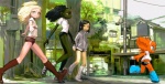 bottomwear clothing female group shorts slice_of_life toony walking kawaguchi_youhei alien human mammal digital_media_(artwork) digital_painting_(artwork) painting_(artwork)