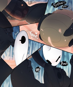 anthro breasts duo female female_penetrated forced from_front_position kissing male male/female male_penetrating male_penetrating_female mating_press nipples penetration rape sex waking_up phosenpai hollow_knight:_silksong hollow_knight_(franchise) team_cherry hornet_(hollow_knight) kratt_(hollow_knight:_silksong) arthropod flea insect comic