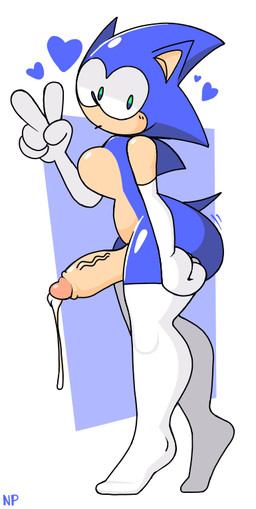 anthro armwear big_breasts big_butt big_penis blue_background blue_body blue_hair bodily_fluids breasts butt clothing crossgender cum cum_drip dripping elbow_gloves erection featureless_breasts femboy footwear genital_fluids genitals gesture gloves green_eyes gynomorph hair hand_gesture handwear heart_symbol intersex leaking_cum legwear looking_at_viewer mostly_nude mtg_crossgender mti_crossgender penis short_tail side_view simple_background socks solo standing tail thigh_highs thigh_socks v_sign wide_hips nocklepie sega sonic_the_hedgehog_(series) sonic_the_hedgehog eulipotyphlan hedgehog mammal 2025 full-length_portrait portrait signature busty_boy_(lore) male_(lore)