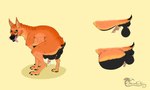 anus claws dirty erection expansion feral inflation larva male parasite smegma solo swollen toe_claws tongue tongue_out inccubusdracokaito arthropod canid canine canis domestic_dog insect mammal 5:3 flat_colors hi_res model_sheet sketch