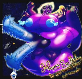 2_penises animal_genitalia animal_penis anthro areola astronomical_hyper balls belly big_balls big_belly big_breasts big_penis bodily_fluids breast_expansion breasts clothing cum earth eating ejaculation erection expansion genital_fluids genital_raphe genitals giga growth gynomorph hair horn huge_balls huge_belly huge_breasts huge_penis hyper hyper_balls hyper_belly hyper_breasts hyper_genitalia hyper_penis intersex jupiter_(planet) lactating looking_at_viewer macro milk multi_genitalia multi_penis nipples nude overweight penis planet raphe_(anatomy) saturn_(planet) scrotal_raphe smile solo space star sun tail text thick_tail thick_thighs uranus_(planet) wide_hipped_anthro wide_hips wings shieradevil mythology maria_(queenserena) chimera goo_creature hybrid lagomorph leporid mammal mythological_creature rabbit absurd_res digital_media_(artwork) english_text hi_res huge_filesize shaded trans_(lore)