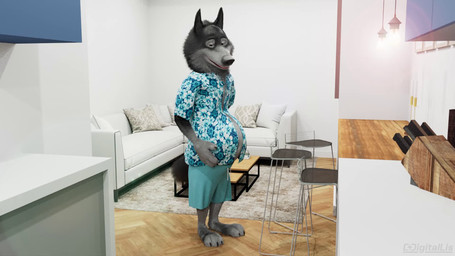 anthro belly belly_rub big_belly male pregnant pregnant_anthro pregnant_male solo conditional_dnp digitallis disney zootopia canid canine canis mammal wolf 16:9 3d_(artwork) 3d_animation animated digital_media_(artwork) hi_res huge_filesize loop no_sound short_playtime webm widescreen