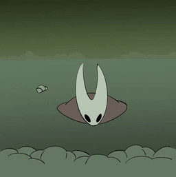 2_horns ambiguous_gender attack biped black_body black_eyes cloak clothed clothing dancing duo empty_eyes holding_melee_weapon holding_object holding_weapon horn melee_weapon motion_lines swimming weapon white_eyes du_dang hollow_knight:_silksong hollow_knight_(franchise) team_cherry hornet_(hollow_knight) arthropod 2025 2d_animation animated high_framerate short_playtime sound webm