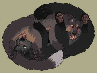 69_position ambiguous_gender anal anus black_body black_fur blush bodily_fluids brown_body brown_fur butt dipstick_tail duo feral fur licking markings mutual_oral mutual_rimming nude oral pawpads paws rimming rimming_69 saliva sex tail tail_markings tongue tongue_out pariahpuppy korwin binturong mammal viverrid hi_res