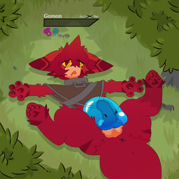 ambiguous_gender ambiguous_penetrated anthro anus balls confusion crotch_crab duo feral forced forest forest_background fur gameplay_mechanics genitals grass gui health_bar humanoid_genitalia humanoid_penis larger_sub lying male male/ambiguous male_penetrating male_penetrating_ambiguous nature nature_background on_back penetration penis penis_in_slime plant rape red_body red_fur sex size_difference slime slime_sex spread_legs spreading submissive tree x_anus gaogomon gaogomon_(oc) aquatic fish furred_kobold furred_scalie furred_shark goo_creature kobold scalie shark slime_(blob) 1:1 2d_animation animated frame_by_frame no_sound short_playtime video