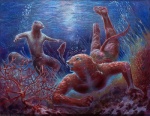2010 ambient_coral ambient_sealife anthozoan anthro barefoot bubble bubblewolf clothed clothing cnidarian colored_pencil_(artwork) coral detailed_background duo_focus feet feral fish group jewelry male mammal marine mink mustelid musteline necklace neovison sea_mink seabed swimming tail topless traditional_media_(artwork) true_musteline underwater water wet whiskers