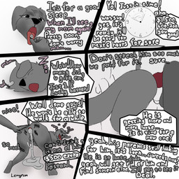 anthro balls bodily_fluids clock crowd cum cum_in_ass cum_inside dialogue doggystyle drugged drugged_sex drugs duo eyes_closed forced from_behind_position genital_fluids genitals grey_body group holding_butt kidnapper knot male male/male markings money open_mouth penetration penis pills rape rear_view sex side_view sleep_sex sleeping spread_legs spreading stretched_anus substance_intoxication text tongue tongue_out touching_tongue tugging young young_penetrated lemgrum 1:1 animated animated_comic comic english_text hi_res