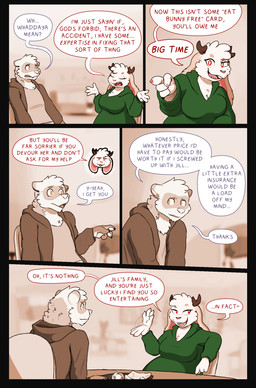 anthro antlers black_border border breasts dialogue fast_food female food horn male smug sweatshirt text themuffinly muffin_(themuffinly) winnie_(themuffinly) domestic_ferret jackalope lagomorph leporid mammal mustelid musteline rabbit true_musteline weasel comic english_text hi_res
