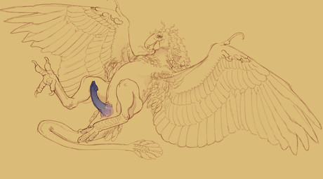 4_toes animal_genitalia beak blue_penis cloaca feathers feet feral genitals long_tail male penis semi-anthro seminal_groove solo tail toes winged_arms wings zygodactyl zygodactyl_hands penprickle wyrwel caliban_(anoldbeggar) arvinithrops avian dinosaur prehistoric_species reptile saurischian scalie theropod absurd_res hi_res