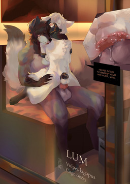 4_toes anal anal_knotting anal_penetration animal_genitalia animal_penis anthro anthro_on_anthro anthro_penetrated anthro_penetrating anthro_penetrating_anthro arms_tied balls barely_visible_pawpads bdsm biped black_chastity_cage bodily_fluids bondage bound canine_genitalia canine_penis captured chastity_cage chastity_device claws close-up cum cum_in_ass cum_inside cutaway dialogue digitigrade dominant dominant_male duo feet femboy forced fur genital_fluids genitals grey_body grey_fur grey_tail hands_behind_back knot knotting lock male male/male male_penetrated male_penetrating male_penetrating_male muzzle_(object) muzzled nude padlock penetration penile penile_penetration penis penis_in_ass rape restraints sex sitting slave speech_bubble submissive submissive_male tail text toe_claws toes wearing_chastity_cage wearing_chastity_device white_body white_fur white_tail bassenji lillian_le_rouge lumimyrsky_matkastaja canid canine fox mammal english_text hi_res