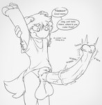 animal_genitalia animal_genitalia_on_humanoid animal_penis armpit_hair balls big_balls big_penis body_hair bottomless clothed clothing dialogue equine_genitalia equine_penis erection genitals huge_penis hyper hyper_genitalia hyper_penis male morning_wood penis pubes solo speech_bubble stretching surprise_transformation throbbing throbbing_penis vein veiny_penis mikey6193 animal_humanoid canid canid_humanoid canine canine_humanoid humanoid mammal mammal_humanoid hi_res sketch