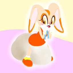 anthro blush clothed clothing diaper excessive_feces feces female hyper hyper_feces open_mouth scatplay soiled_diaper soiling solo unclean_diaper used_diaper yellow_eyes andeddo3boo sega sonic_the_hedgehog_(series) cream_the_rabbit lagomorph leporid mammal rabbit 1:1 absurd_res hi_res