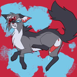 angry anus bodily_fluids colored_nails dripping feral genital_fluids genitals male nails penis precum precum_drip raised_tail solo tail tears kitty_soda warriors_(book_series) ashfur_(thunderclan) domestic_cat felid feline felis mammal 1:1 hi_res