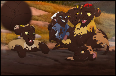 balls black_border blue_eyes border brown_eyes erection female female/female feral flower flower_accessory genitals grass green_eyes group male male/male mane mud mud_bath mud_mask penis plant sex sibling_incest tribadism vaginal vulva whiskers young young_female young_feral young_male kaion disney the_lion_guard the_lion_king bunga kiara_(the_lion_king) kion_(the_lion_guard) tiifu_(the_lion_guard) zuri_(the_lion_guard) badger felid honey_badger lion mammal mustelid musteline pantherine hi_res brother_(lore) brother_and_sister_(lore) incest_(lore) sibling_(lore) sister_(lore)