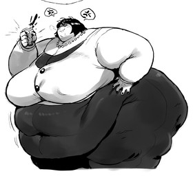 5_fingers angry angry_smile anthro belly beverage beverage_can big_belly big_breasts big_butt breasts breath butt colored_nails cross-popping_vein crushing_object deep_navel double_chin female fingers holding_beverage holding_object huge_breasts huge_butt jewelry morbidly_obese morbidly_obese_anthro morbidly_obese_female nails navel navel_outline necklace obese obese_anthro obese_female overweight overweight_anthro overweight_female simple_background smile solo vein white_background fapolantern ms._pig_(fapo) domestic_pig mammal suid suine sus_(pig) greyscale hi_res monochrome